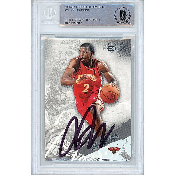 Joe Johnson Signed 2006-07 Topps Basketball Card Beckett Atlanta Hawks Autograph - Picture 1 of 4
